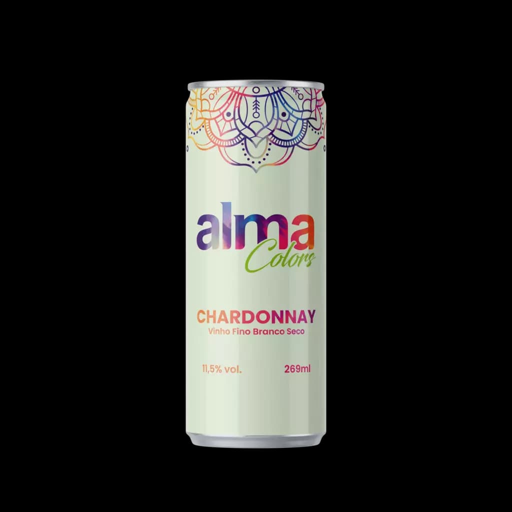 Vinho em  Lata Alma Colors Fino Seco Branco Chardonnay