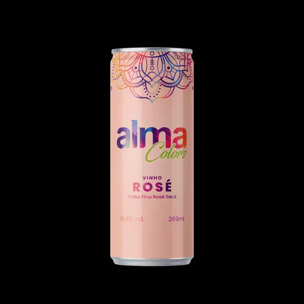 Vinho em Lata Alma Colors Fino Seco Rosé 