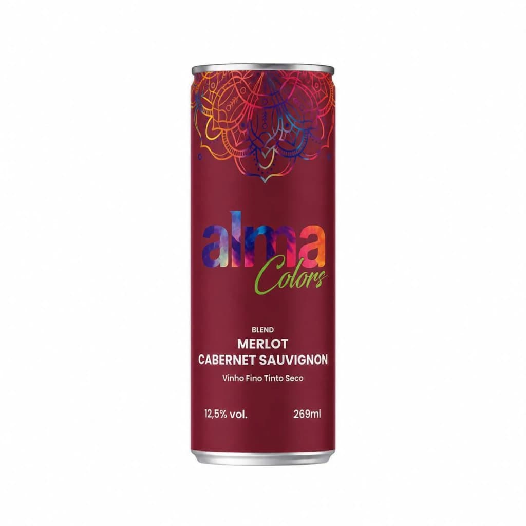 Vinho em Lata Alma Colors Tinto Merlot/Cabernet Sauvignon